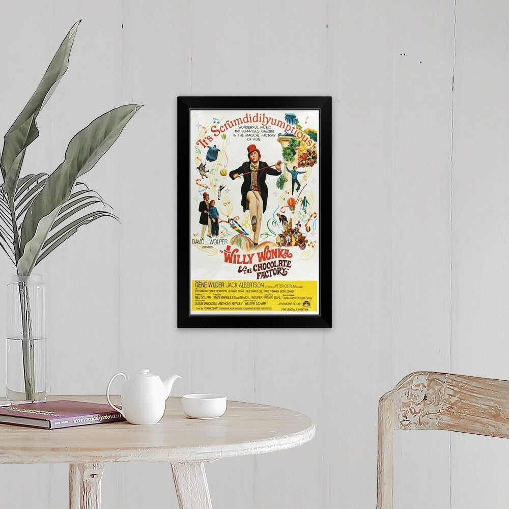 "Willy Wonka and the Chocolate Factory (1971)" Black Framed Print