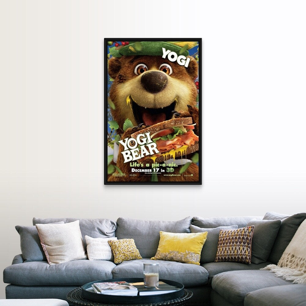 "Yogi Bear - Movie Poster" Black Float Frame Canvas Art