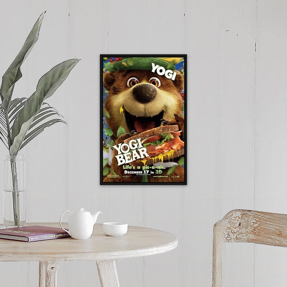 "Yogi Bear - Movie Poster" Black Float Frame Canvas Art