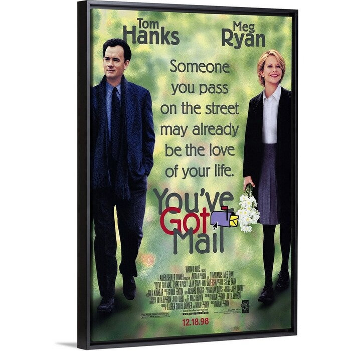 "Youve Got Mail (1998)" Black Float Frame Canvas Art