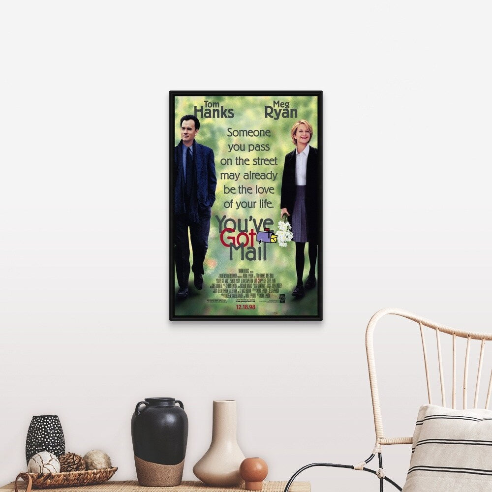"Youve Got Mail (1998)" Black Float Frame Canvas Art