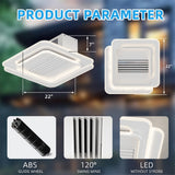 22" Bladeless Ceiling Fan Lights with Remote Control Dimmable - N/A