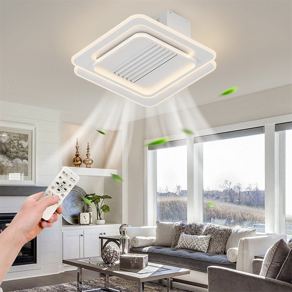 22" Bladeless Ceiling Fan Lights with Remote Control Dimmable - N/A