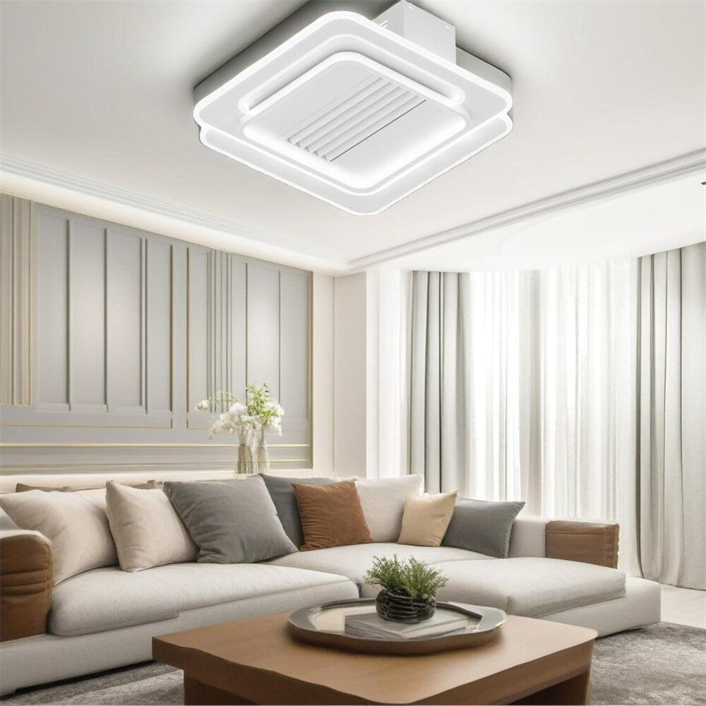 22" Bladeless Ceiling Fan Lights with Remote Control Dimmable - N/A