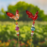 22" Tall Red Acrylic Cardinal Pot Stakes- 6 Pieces