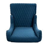 22" Wide Wing High Back Chair Velvet Fabric Padded Seat Side Chair for Living Room Chair with Birch Foot