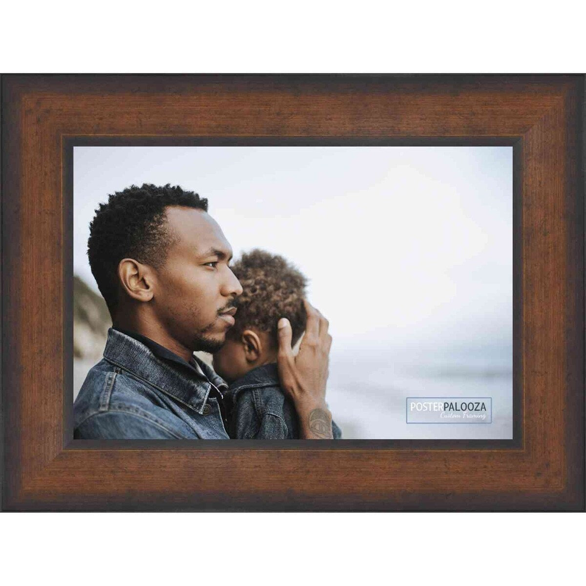 22x14 Contemporary Antique Gold Complete Wood Picture Frame with UV Acrylic, Foam Board Backing, & Hardware