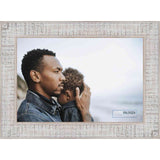 22x17 Distressed/Aged White Complete Wood Picture Frame with UV Acrylic, Foam Board Backing, & Hardware