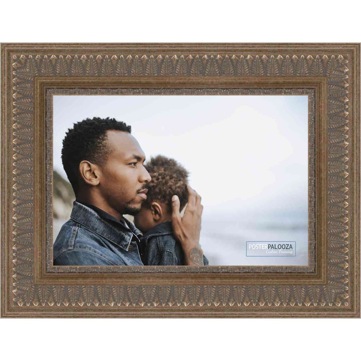 22x26 Ornate Pewter Complete Wood Picture Frame with UV Acrylic, Foam Board Backing, & Hardware