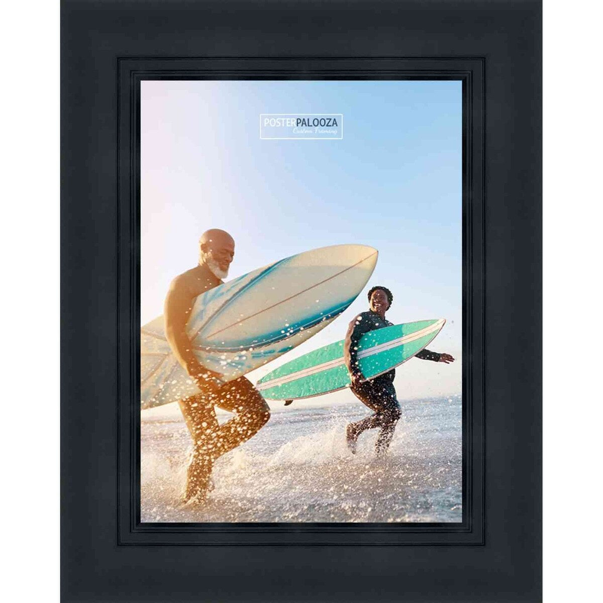 22x28 Contemporary Black Complete Wood Picture Frame with UV Acrylic, Foam Board Backing, & Hardware