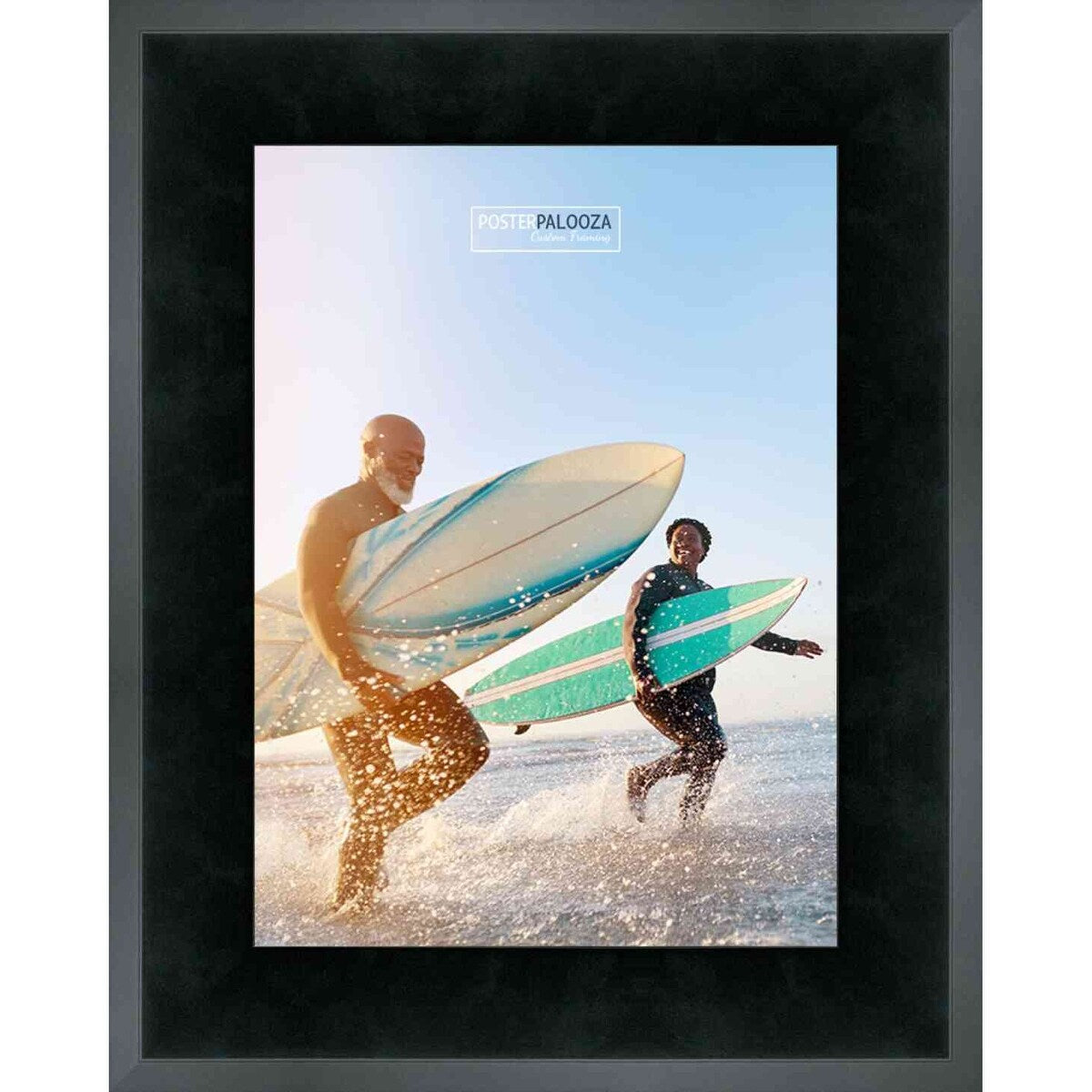 22x34 Contemporary Black Complete Wood Picture Frame with UV Acrylic, Foam Board Backing, & Hardware