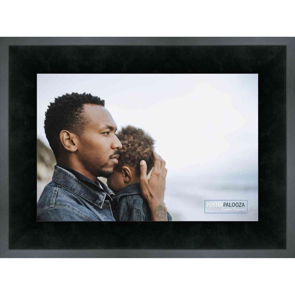 22x34 Contemporary Black Complete Wood Picture Frame with UV Acrylic, Foam Board Backing, & Hardware