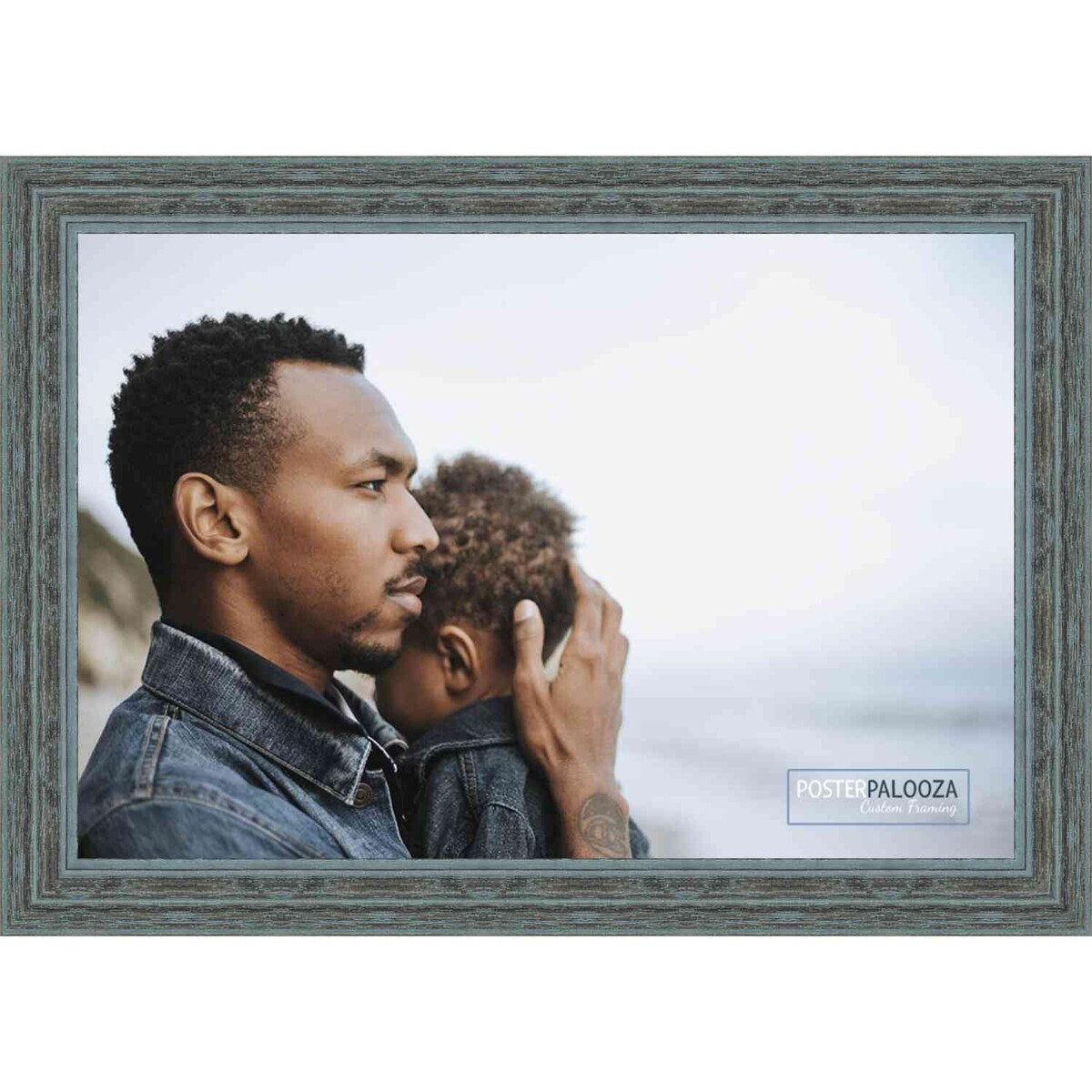 22x34 Rustic Wood Tone Complete Wood Picture Frame with UV Acrylic, Foam Board Backing, & Hardware
