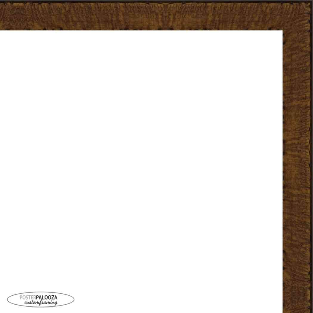 22x34 Traditional Natural Complete Wood Picture Frame with UV Acrylic, Foam Board Backing, & Hardware
