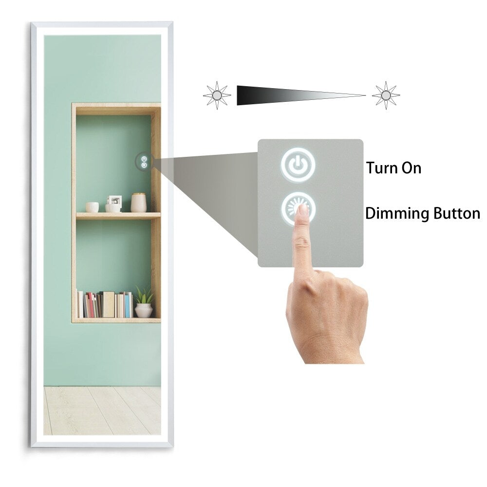 22x65 Inch LED Wall Mounted Anti-Fog adjustable Bathroom Vanity Mirror