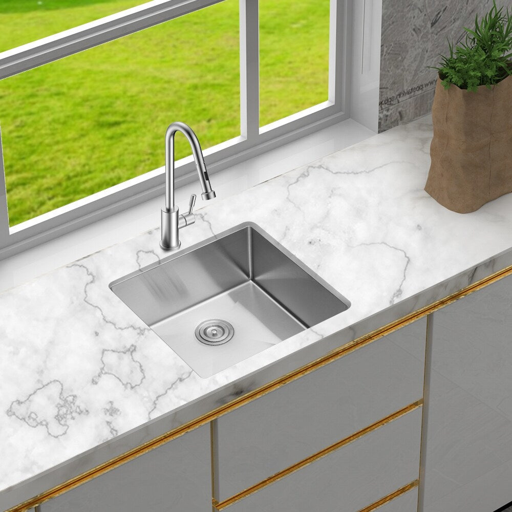 23 Inch Undermount Sink 23"x18"x10" Undermount Stainless Steel Kitchen Sink 16 Gauge 10 Inch Deep Single Bowl Kitchen Sink Basin