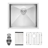 23 Inch Undermount Sink 23"x18"x10" Undermount Stainless Steel Kitchen Sink 16 Gauge 10 Inch Deep Single Bowl Kitchen Sink Basin