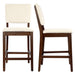 23 Inches Farmhouse Upholstered Counter Height Bar Stools with Back Set of 2