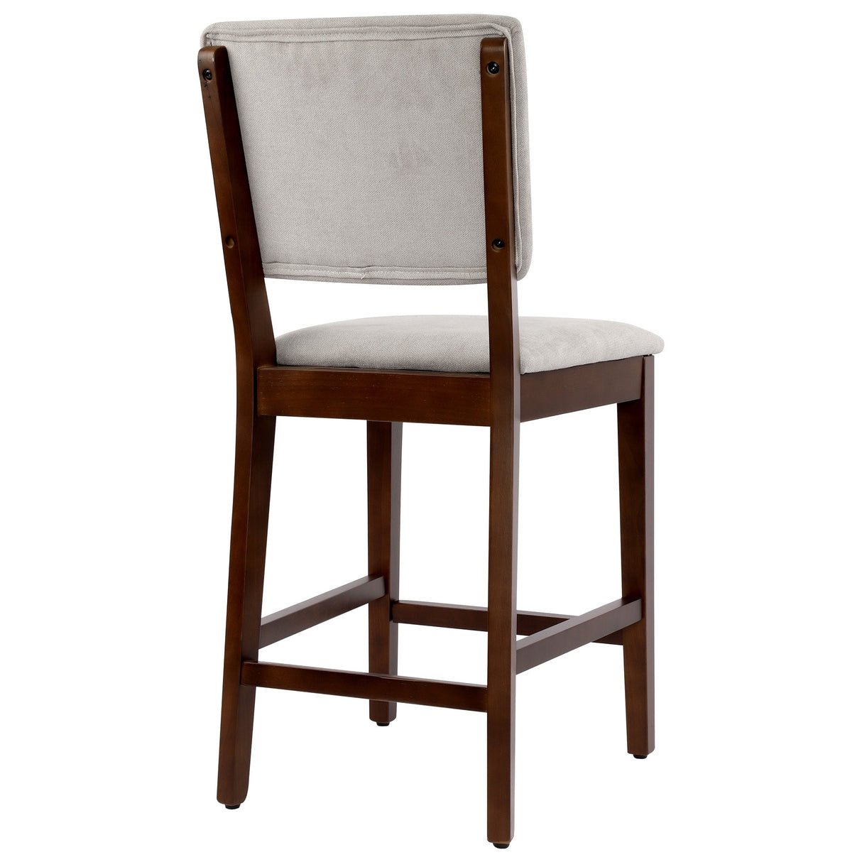 23 Inches Farmhouse Upholstered Counter Height Bar Stools with Back Set of 2