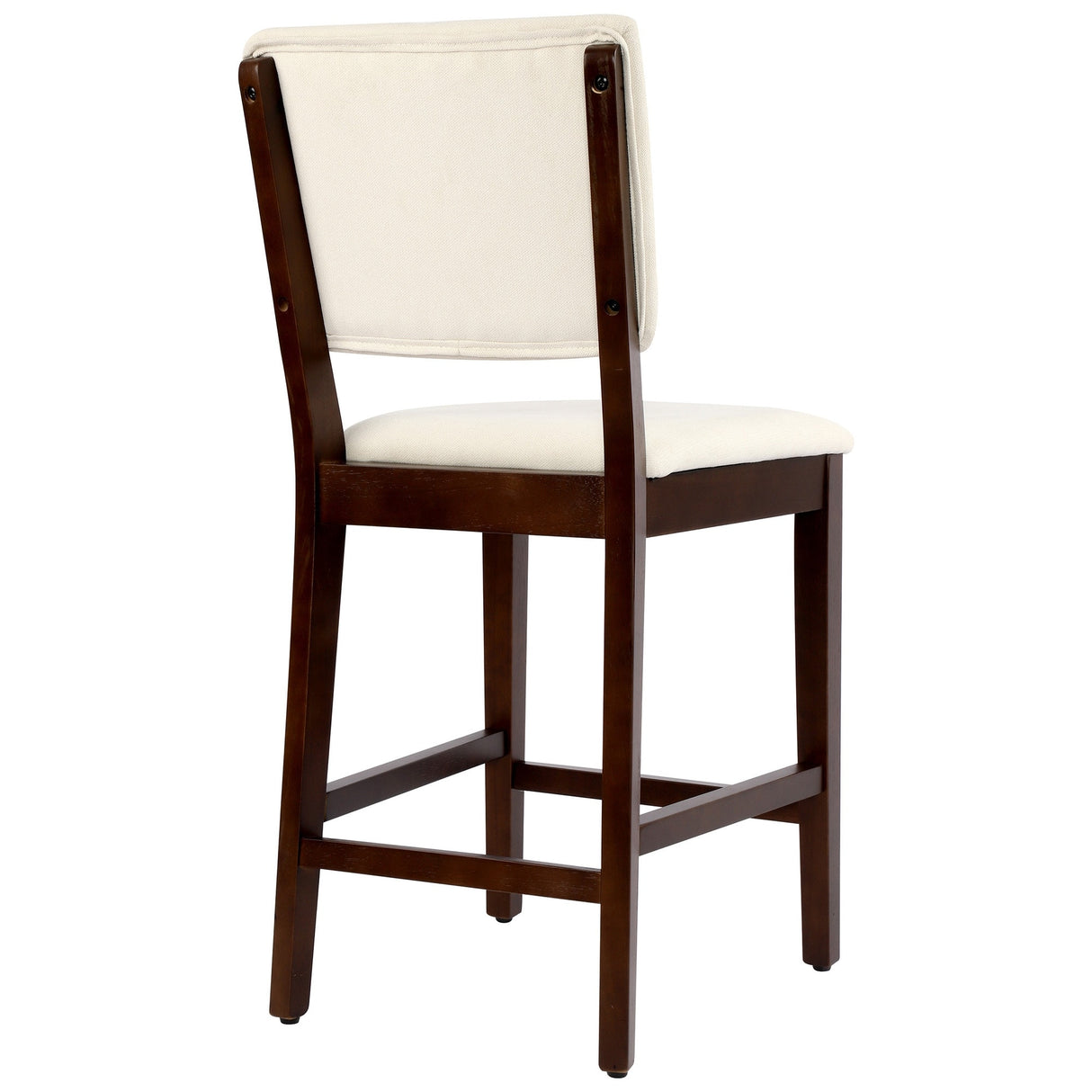 23 Inches Farmhouse Upholstered Counter Height Bar Stools with Back Set of 2