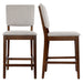 23 Inches Farmhouse Upholstered Counter Height Bar Stools with Back Set of 2