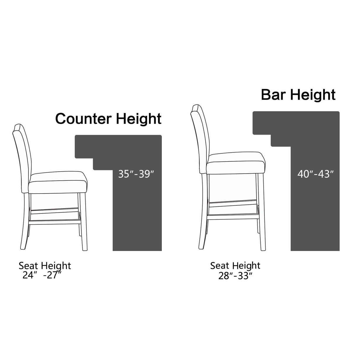 23 Inches Farmhouse Upholstered Counter Height Bar Stools with Back Set of 2