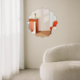 23.2"Wave Frameless Wall Mirror Circular - 23.2"