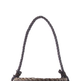 23.50 Inch Bamboo Lantern with Lattice Design and Braided Rope Handle,Brown