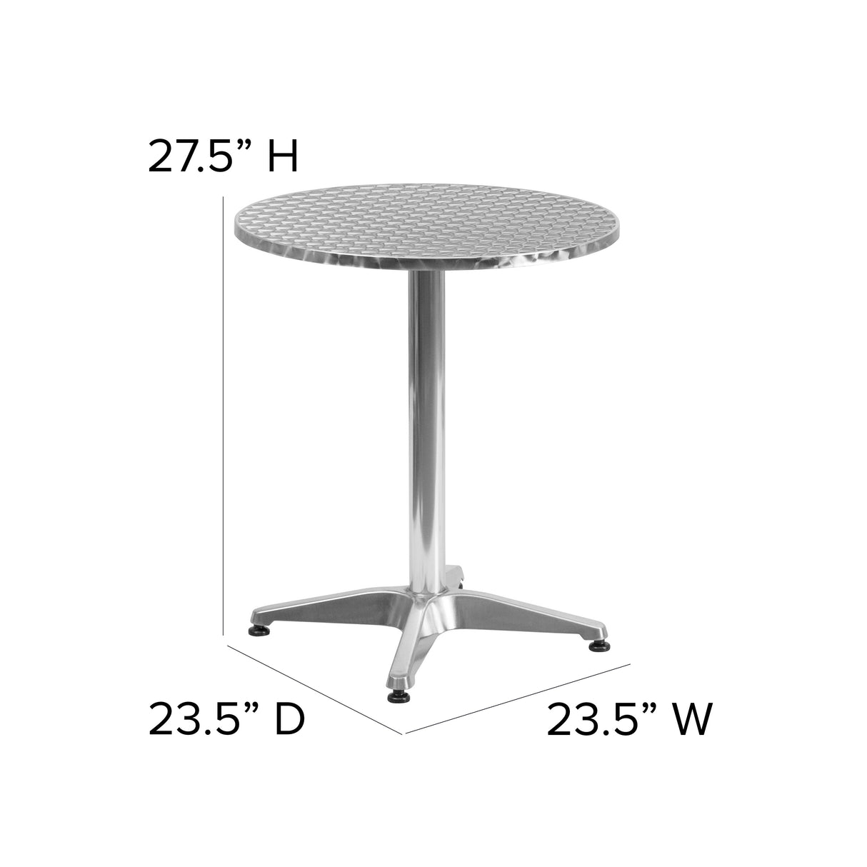 Aluminum/ Stainless Steel 23.5-inch Round Indoor/ Outdoor Table