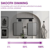 23.6 in. Modern Aluminum Linear Cylinder Strip Wall Light Dimmable Integrated LED Bathroom Vanity Light