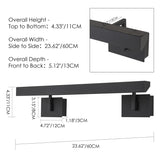 23.6 in. Modern Aluminum Linear Cylinder Strip Wall Light Dimmable Integrated LED Bathroom Vanity Light