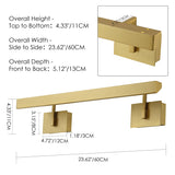 23.6 in. Modern Aluminum Linear Cylinder Strip Wall Light Dimmable Integrated LED Bathroom Vanity Light