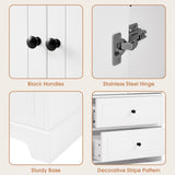 23.6 in. W x 15.7 in. D x 68.1 in. H Linen Cabinet with 2 Doors and 4 Drawers