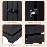 23.6 in. W x 15.7 in. D x 68.1 in. H Linen Cabinet with 2 Doors and 4 Drawers