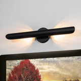 23.6-inch Modern Minimalist Aluminum Linear Cylinder Geometric Wall Light Integrated LED Bathroom Vanity Light