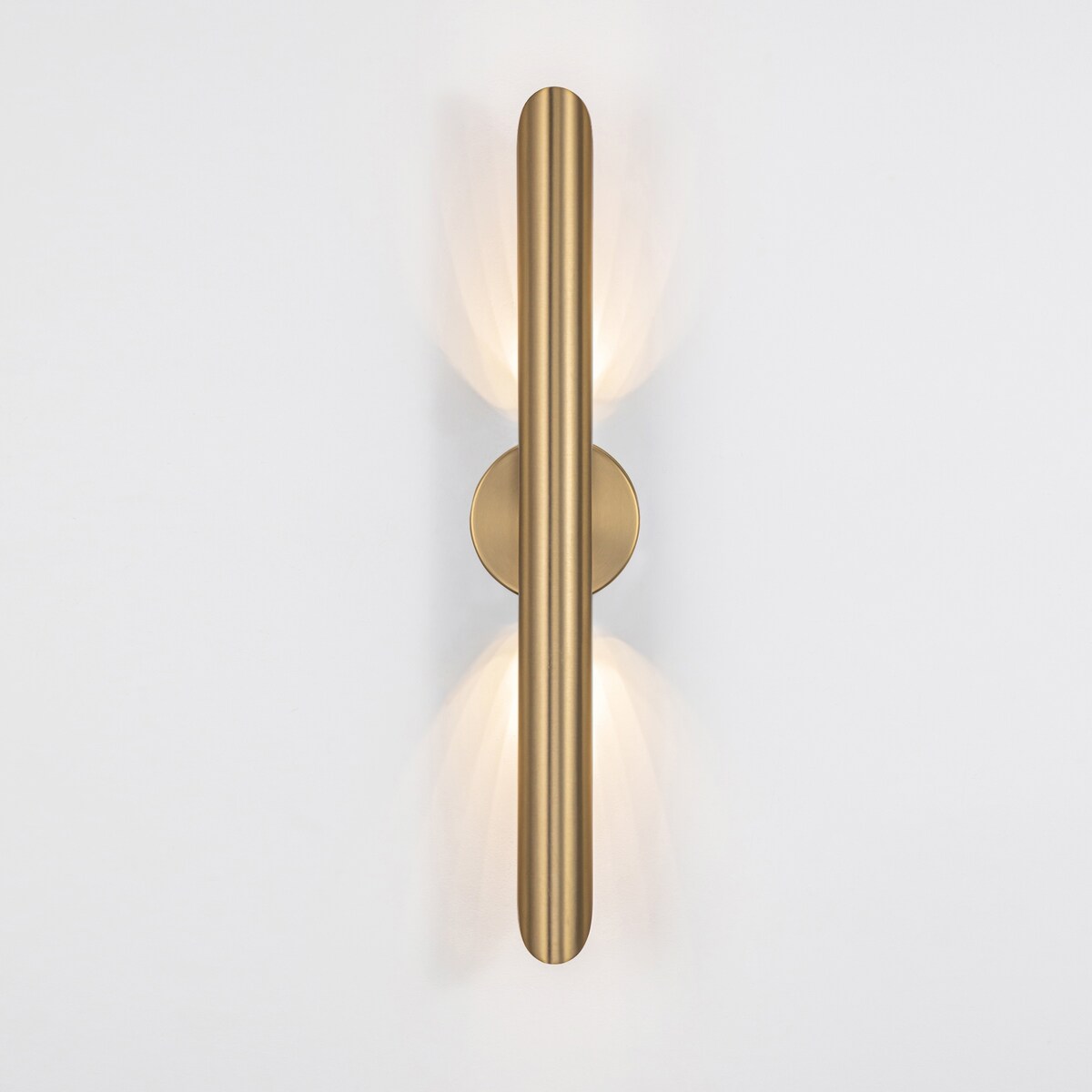 23.6-inch Modern Minimalist Aluminum Linear Cylinder Geometric Wall Light Integrated LED Bathroom Vanity Light