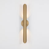 23.6-inch Modern Minimalist Aluminum Linear Cylinder Geometric Wall Light Integrated LED Bathroom Vanity Light