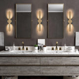 23.6-inch Modern Minimalist Aluminum Linear Cylinder Geometric Wall Light Integrated LED Bathroom Vanity Light