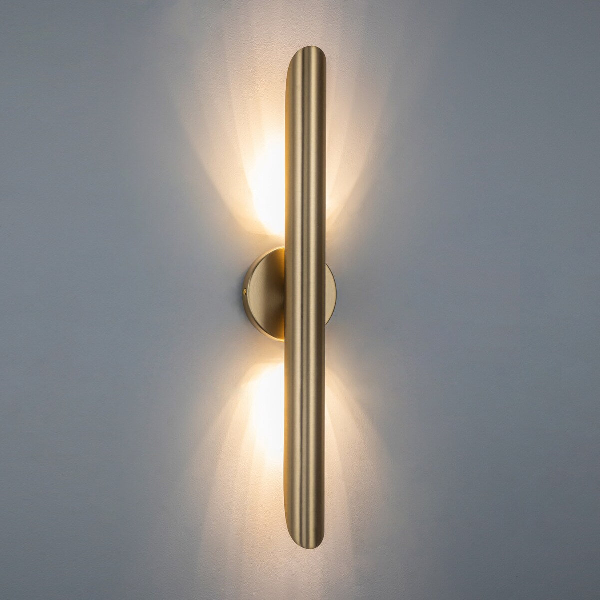23.6-inch Modern Minimalist Aluminum Linear Cylinder Geometric Wall Light Integrated LED Bathroom Vanity Light