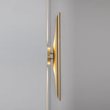 23.6-inch Modern Minimalist Aluminum Linear Cylinder Geometric Wall Light Integrated LED Bathroom Vanity Light