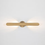 23.6-inch Modern Minimalist Aluminum Linear Cylinder Geometric Wall Light Integrated LED Bathroom Vanity Light