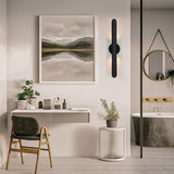 23.6-inch Modern Minimalist Aluminum Linear Cylinder Geometric Wall Light Integrated LED Bathroom Vanity Light