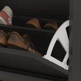 23.6"W Trendy Shoe Storage Cabinet with 2 Large Fold-Out Drawers