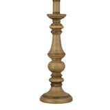 23" White Faux Wood Table Lamp with LED Light Bulb - 10x10x23