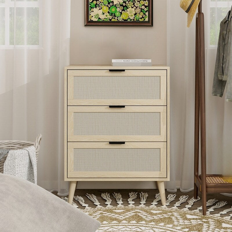 23"W 3 Drawer Cabinet, Storage Cabinet Suitable for Bedroom, Living Room, Study