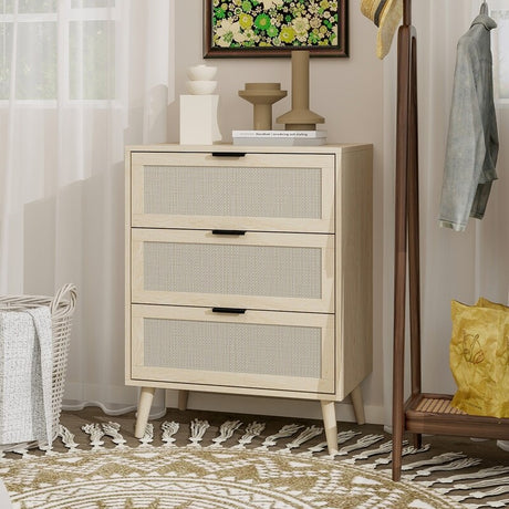 23"W 3 Drawer Cabinet, Storage Cabinet Suitable for Bedroom, Living Room, Study