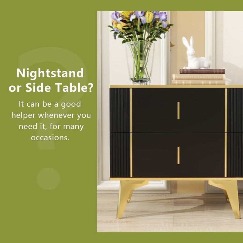 23"w Nightstand Bedside Tables, Modern Wood Side Table Small End Table,a Set Of Two Bedside Tables
