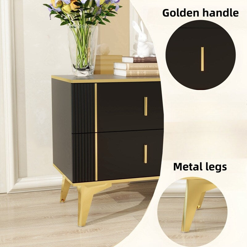 23"w Nightstand Bedside Tables, Modern Wood Side Table Small End Table,a Set Of Two Bedside Tables