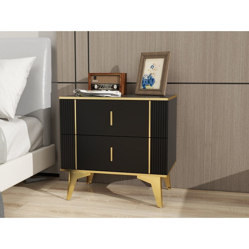 23"w Nightstand Bedside Tables, Modern Wood Side Table Small End Table,a Set Of Two Bedside Tables