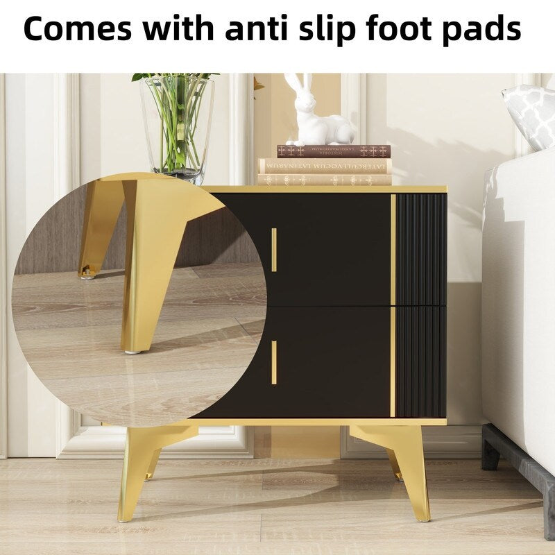 23"w Nightstand Bedside Tables, Modern Wood Side Table Small End Table,a Set Of Two Bedside Tables